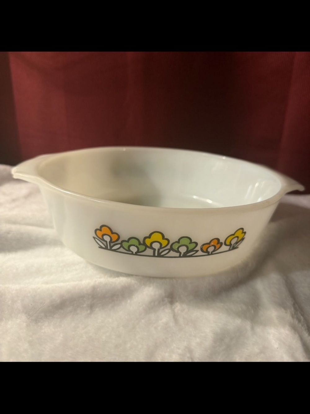 FireKing by Anchor Hocking flower bowl